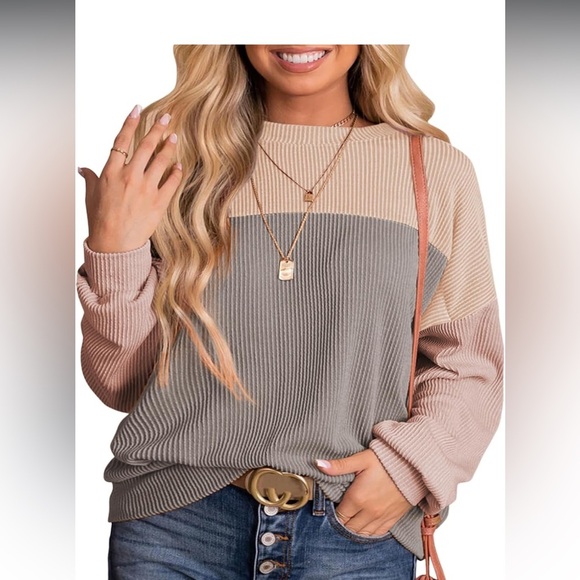 Colorblock Ribbed Sweater - Picture 1 of 3